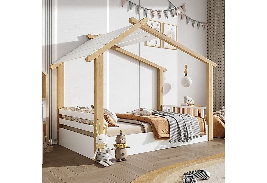 REDOM Kinderbett mit stabilem Lattenrost & schlichtem Design (Holzbett, Ein günstig online kaufen