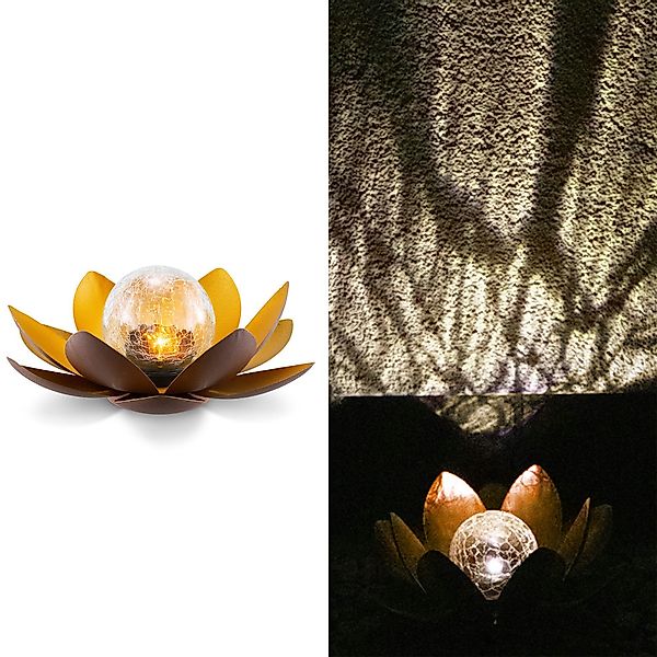 Navaris LED Solarleuchte LED Solar Lotus günstig online kaufen