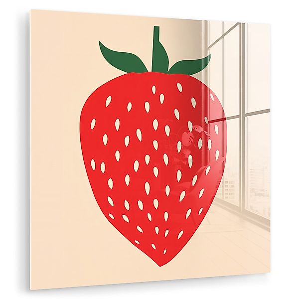 MuchoWow Acrylglasbild Erdbeere - Rot - günstig online kaufen