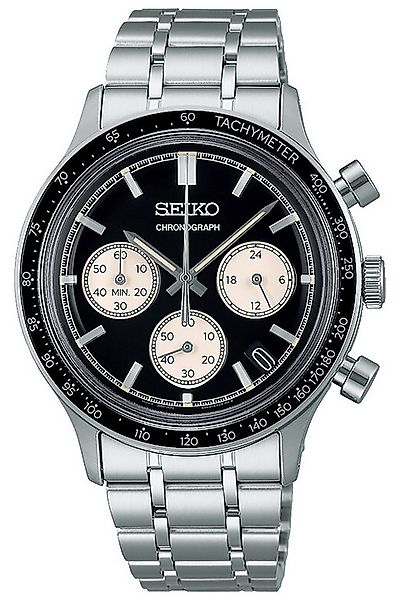 Seiko Quarzuhr Chronograph Schwarz günstig online kaufen