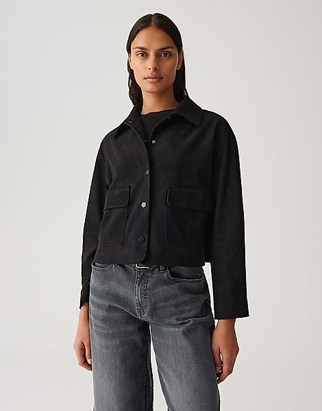 OPUS Jackenblazer JELIS in Wildlederoptik Umlegekragen, günstig online kaufen