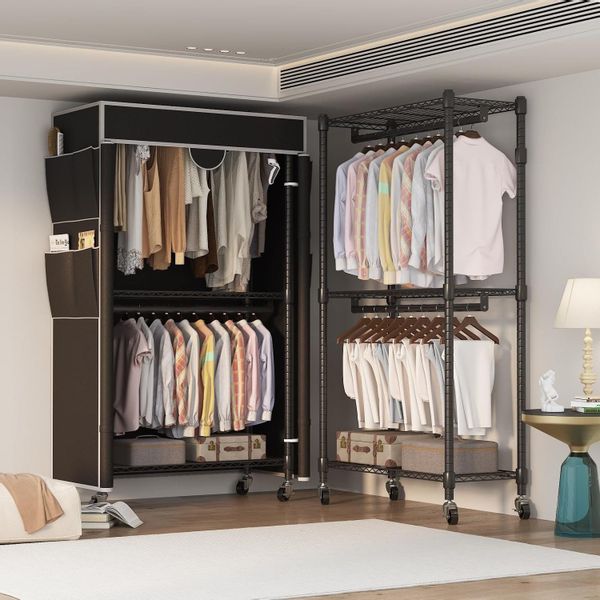 LUCKZON Kleiderschrank 90x45x204 cm mit Reißverschluss günstig online kaufen