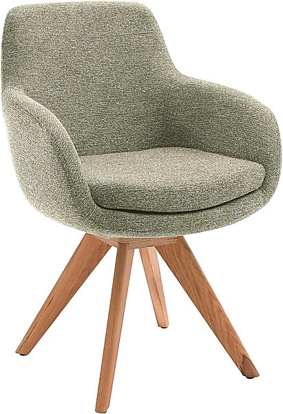 Musterring Esszimmerstuhl "Tavia" (Set) 2 Chenille Stativgestell Wildeiche günstig online kaufen