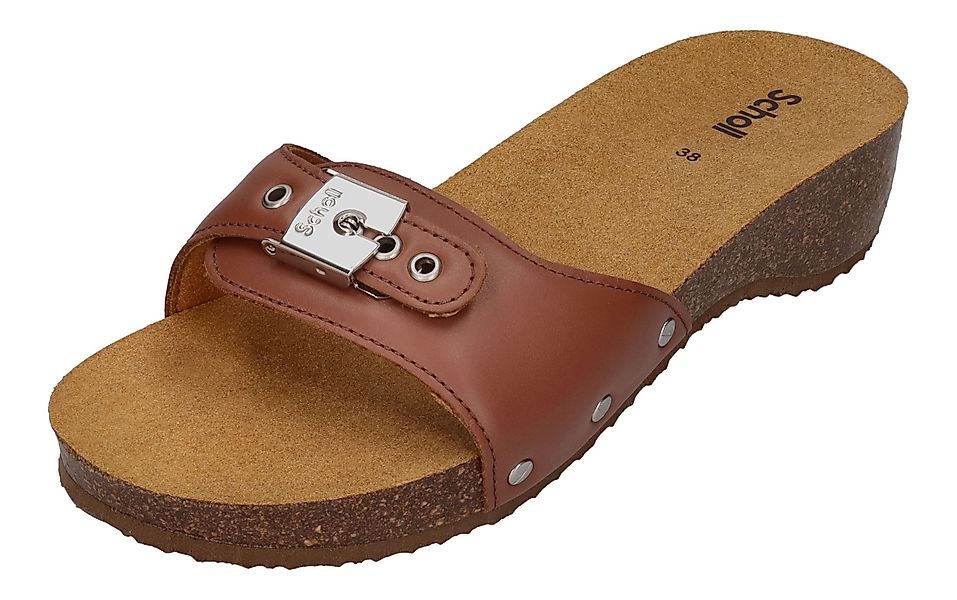 Scholl PESCURA HEEL CORK Pantolette Cognac günstig online kaufen