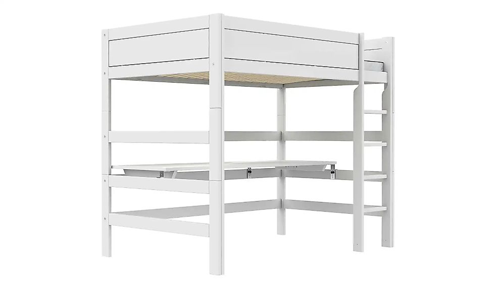 Lifetime Hochbett mit Leiter und Schreibtisch 120cm  Basis ¦ weiß ¦ Maße (c günstig online kaufen