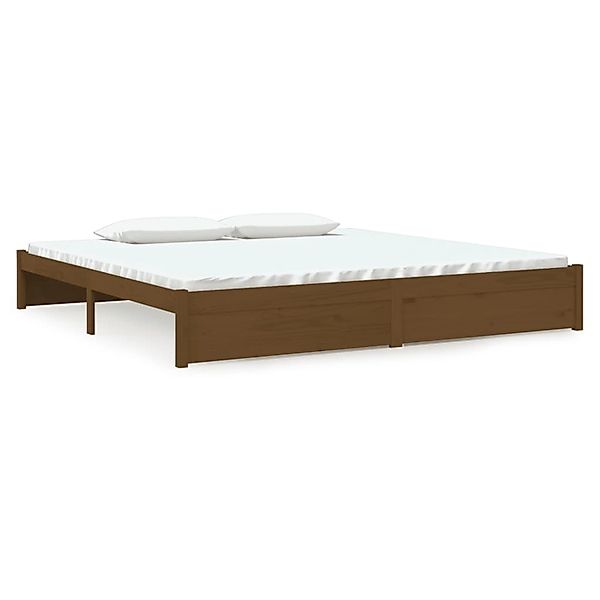 Vidaxl Massivholzbett Honigbraun 200x200 Cm günstig online kaufen