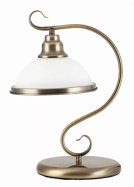 Tischlampe Glas antik bronze E27 Elisett günstig online kaufen
