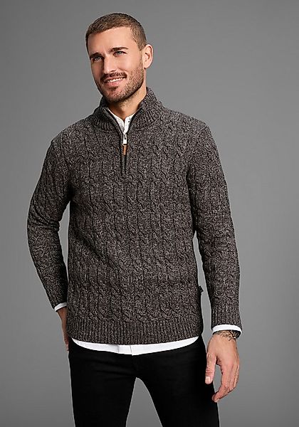 DELMAO Troyer Bis Größe 3XL mit Zopfmuster günstig online kaufen