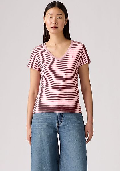 Levi's® V-Shirt PERFECT VNECK mit Mini-Batwing-Logostickerei günstig online kaufen