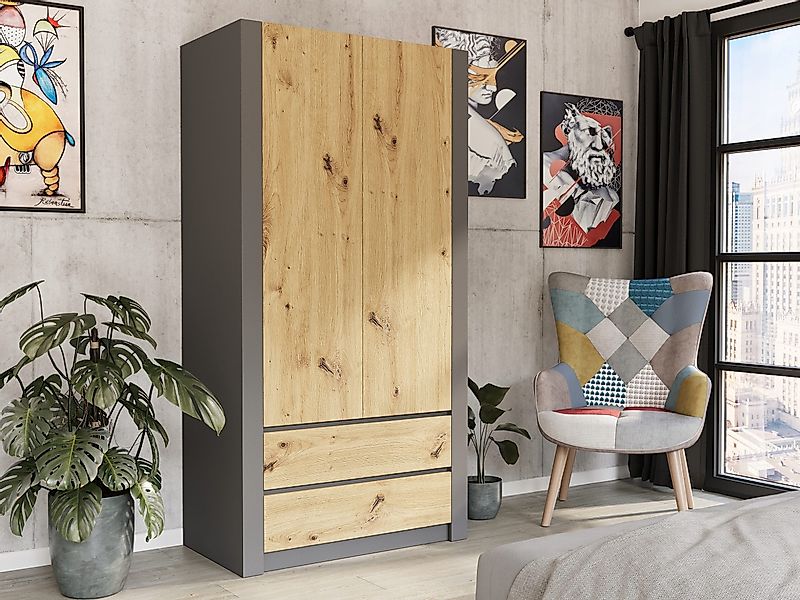 Home Collective Kleiderschrank mit 2 Türen, günstig online kaufen