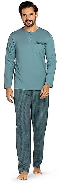 Comte Schlafanzug Herren Pyjama lang (2 tlg) Baumwolle günstig online kaufen