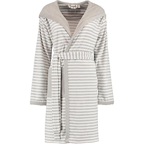 Esprit Damen Bademantel Striped Hoody Kapuze - Farbe: stone - 005 - XL günstig online kaufen