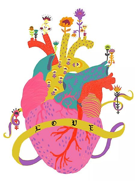 Poster / Leinwandbild - Heart Full Of Love günstig online kaufen