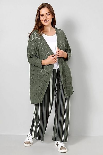 Janet & Joyce Strickjacke Strickjacke oversized Ajourstrick offene Form günstig online kaufen
