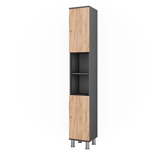 Vicco Hochschrank Fynn, Anthrazit/Goldkraft Eiche, 30 x 190 cm (1-St) günstig online kaufen