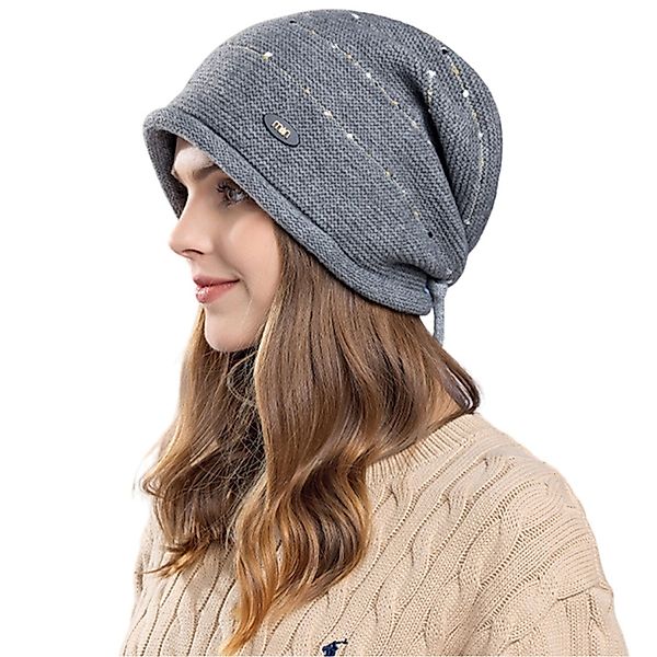 Refttenw Strickmütze Verstellbare Beanie-Mütze, Skimütze, lockere günstig online kaufen