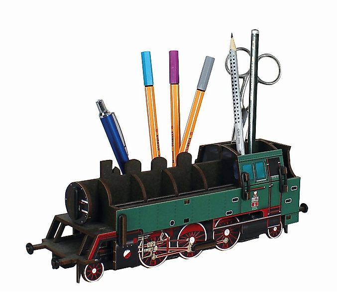 WERKHAUS® Aufbewahrungsbox Werkhaus - Stiftebox Dampflok OKL2 Grün Stifte- günstig online kaufen