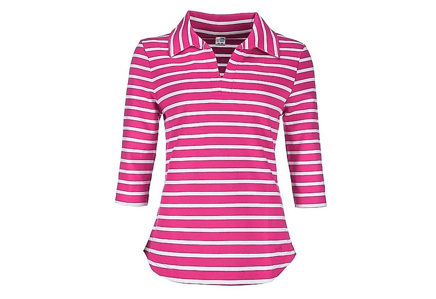 modAS Poloshirt 25602 Damen Shirt mit Polokragen und Streifen aus Baumwolle günstig online kaufen