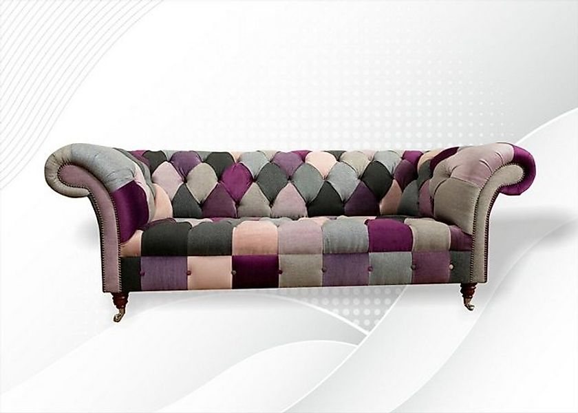 JVmoebel Chesterfield-Sofa Chesterfield Sofa Handarbeit hochwertig massiv H günstig online kaufen