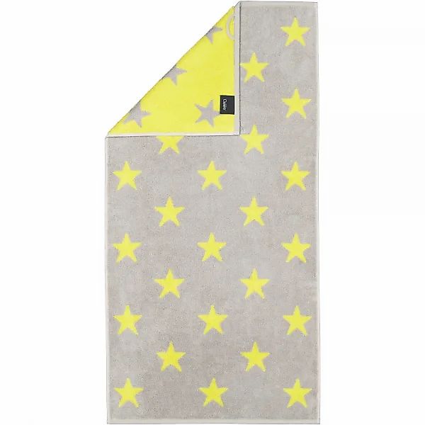 Cawö Handtücher NEW STARS Sterne groß 6260 - Farbe: platin/lime - 75 - Hand günstig online kaufen