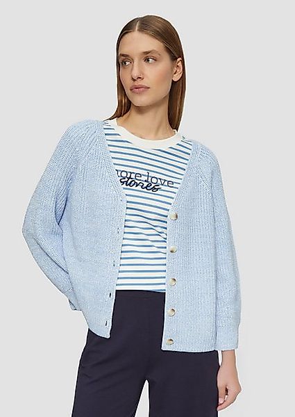 s.Oliver Strickjacke Strukturierter Cardigan im Relaxed Fit aus Baumwollmix günstig online kaufen