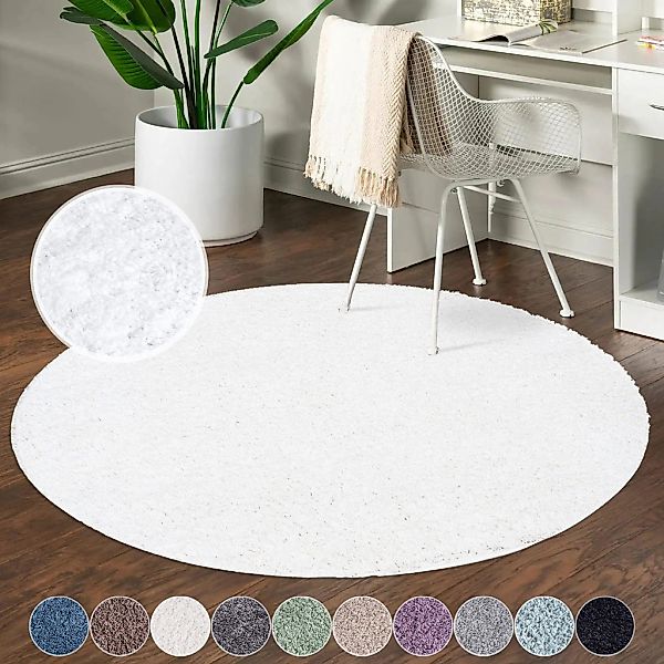 Carpet City Hochflor-Teppich "City Shaggy" rund 30 mm Höhe Teppich Langflor günstig online kaufen