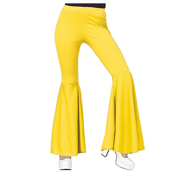 Fiestas Guirca Kostüm, 70S Retro Gelb Festival Schlaghose Hippie Festival Z günstig online kaufen