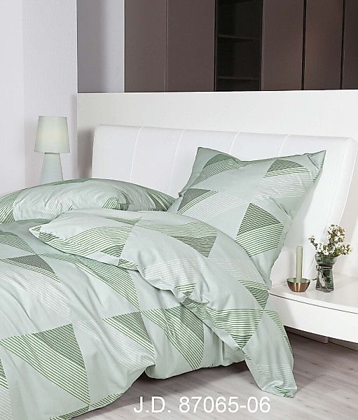 Janine Janine Mako-Satin Bettwäsche J.D. 87065 lindgrün Größe:  200x220 cm günstig online kaufen