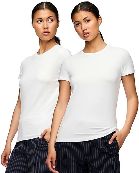 pieces T-Shirt (2er-Pack) Basic Rundhals T-Shirts im 2er-Pack günstig online kaufen