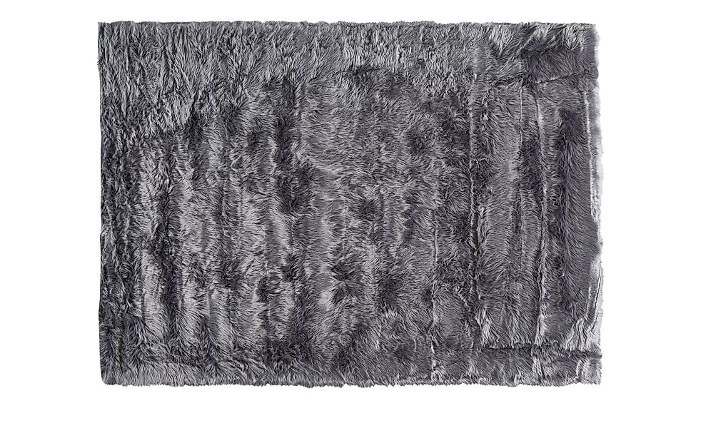 HOME STORY Hochflorteppich - grau - Synthethische Fasern - 120 cm - Sconto günstig online kaufen