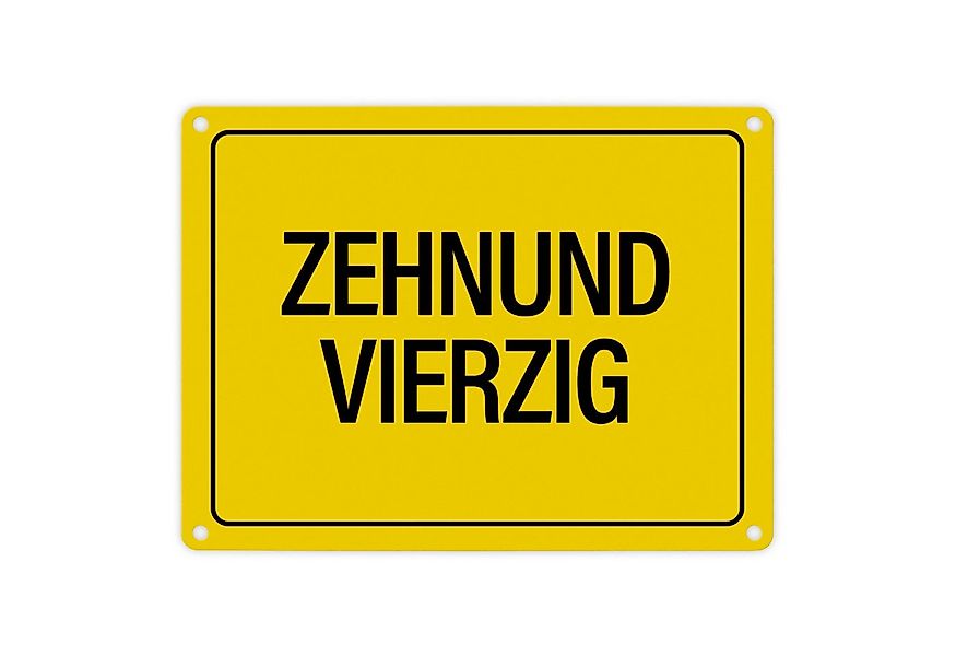 speecheese Metallschild 50. Geburtstag Metallschild mit Spruch: Zehnundvier günstig online kaufen