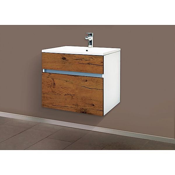 Sanotechnik Waschbeckenunterschrank Weiß matt 59 cm günstig online kaufen