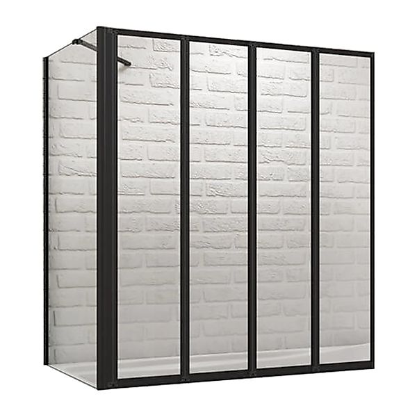Duschparadies 100x80x140cm 4-teilig Faltwand Trennwand Badewannenaufsatz Du günstig online kaufen