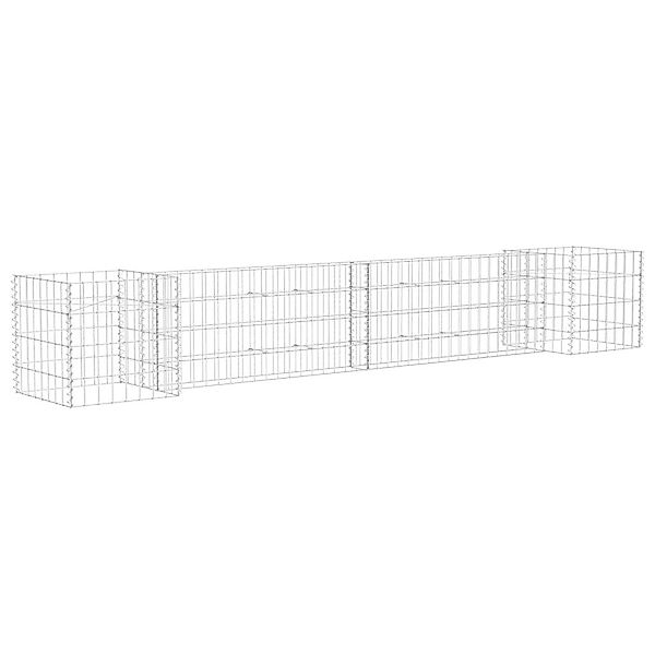 vidaXL Blumentopf H-förmiger Gabionen-Pflanzkorb Stahldraht 260x40x40 günstig online kaufen