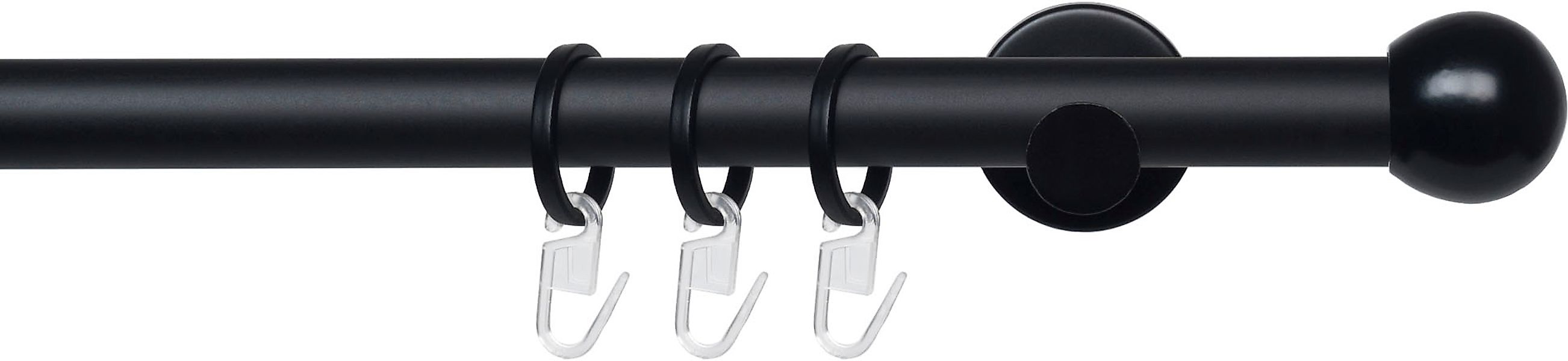 Liedeco Gardinenstange »Stilgarnitur 20 mm Blues Kugel« Ø 2 mm 1 läufig-läu günstig online kaufen