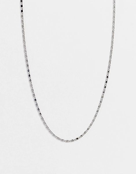 DesignB – Silberfarbene Rhodium-Halskette günstig online kaufen