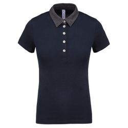 Kariban Poloshirt Zweifarbiges Jersey-Polohemd für Damen günstig online kaufen