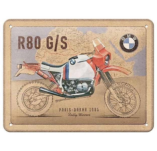 Nostalgic-Art Metallschild Blechschild 15x20 cm - BMW - BMW R 80 G/S Paris günstig online kaufen