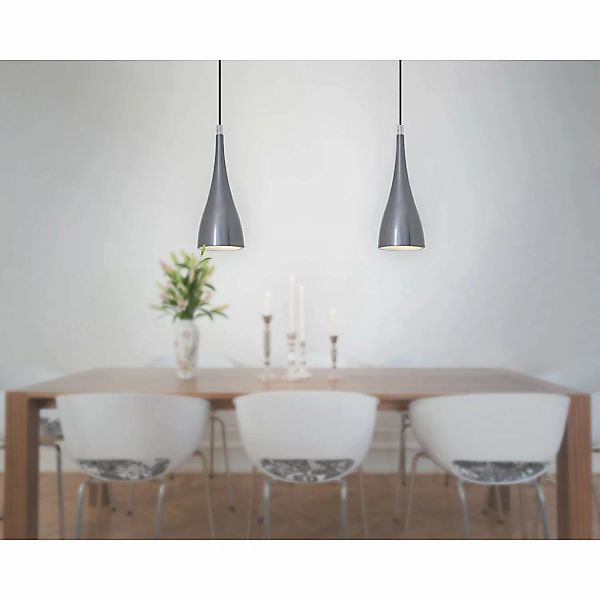 Näve LED-Pendelleuchte Lima Stahl-Blank günstig online kaufen