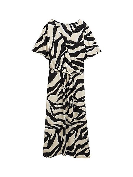 TOM TAILOR Cocktailkleid dress printed wrapped abstract beige zebra günstig online kaufen