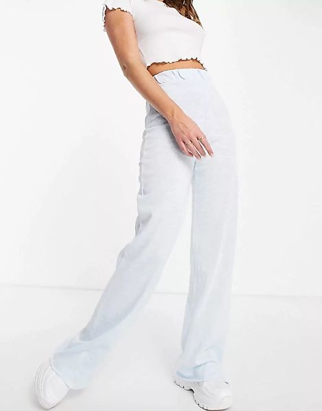 Cotton On – Hose mit weitem Bein in Blau günstig online kaufen