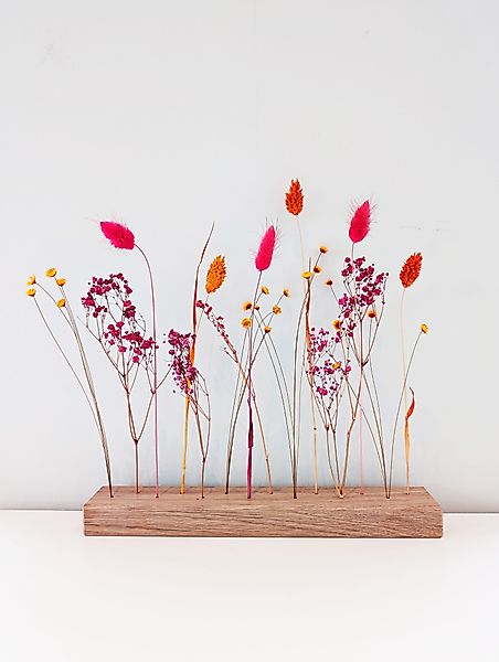 Trockenblume FlowerBar Feuerblüte, Holzleiste mit Trockenblumen günstig online kaufen