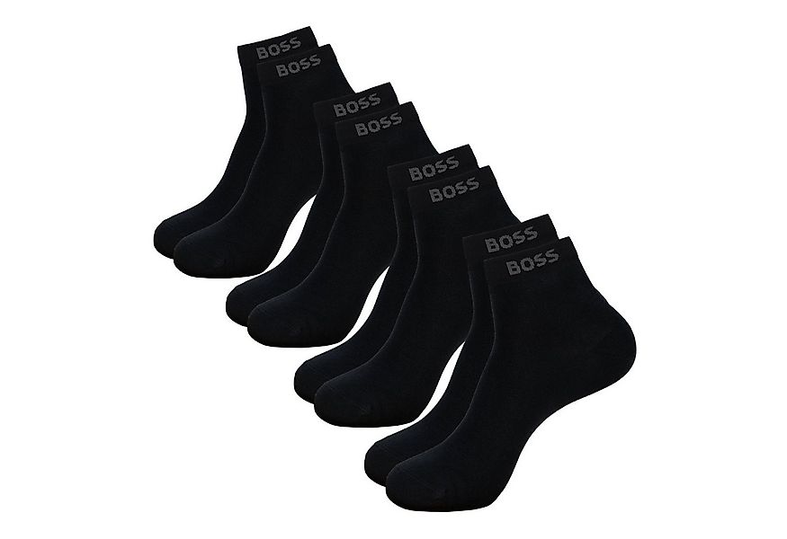 BOSS Freizeitsocken SH Uni CC (4-Paar) mit eingesticktem Markenschriftzug günstig online kaufen