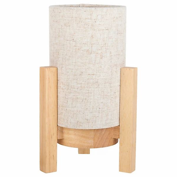 Näve Leuchten Tischleuchte 5305227 natur Holz Textil B/H/T: ca. 16,2x25x16, günstig online kaufen