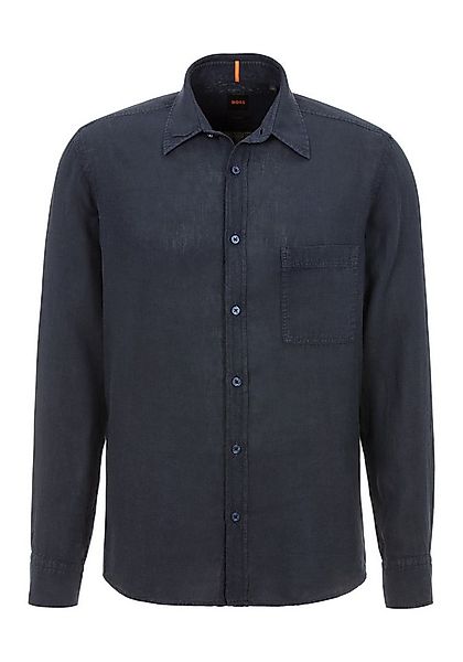 BOSS ORANGE Leinenhemd Relegant mit Markenlabel günstig online kaufen