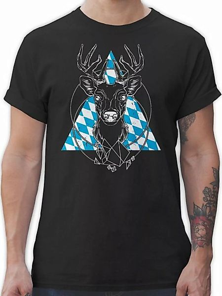 Shirtracer T-Shirt Bayrischer Hirsch - weiß Mode für Oktoberfest Herren günstig online kaufen