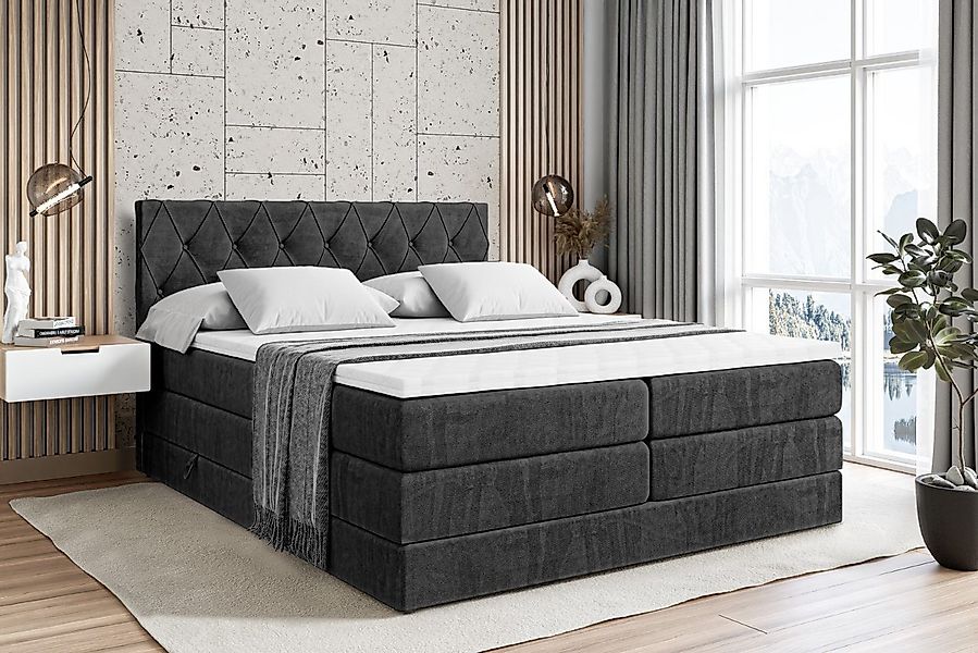 ALTDECOR Boxspringbett AMAY-BZ KING (Multipocket-Matratze H4 und H3 Matratz günstig online kaufen