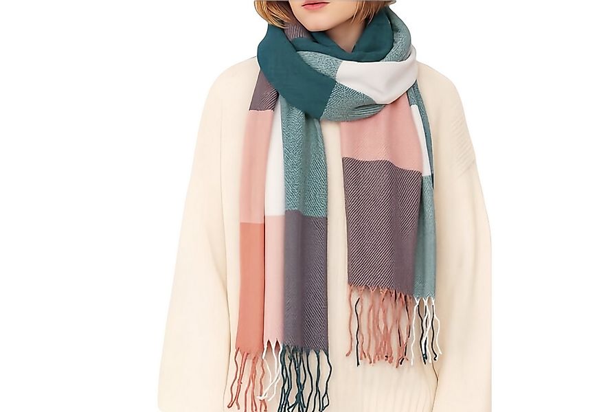 FOUORTUNATE-BEE Modeschal Damen Winterkaroschal, warmer Schal & Stola für H günstig online kaufen