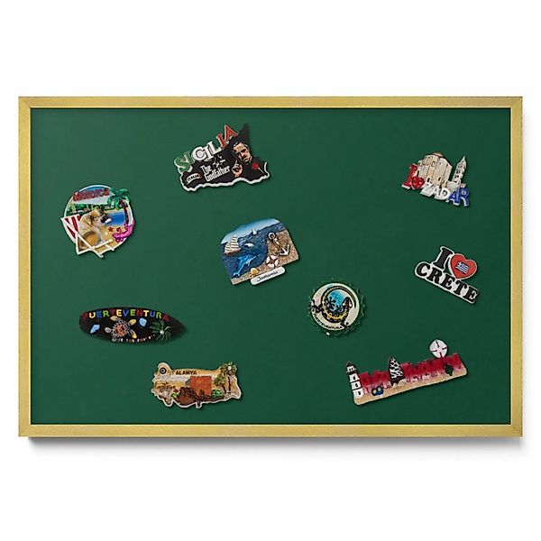 Tulup Magnettafel Magnettafel für die Wand Gerahmt Farbe Dunkelgrün 60x40 c günstig online kaufen