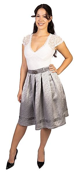 Trachtl Trachtenrock Trachtl Giselle Faltenrock mit Gürtel 42 Grau/Schwarz günstig online kaufen